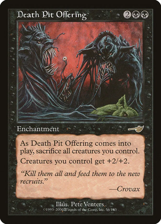 2000 Nemesis Death Pit Offering rare #56 unlisted card image