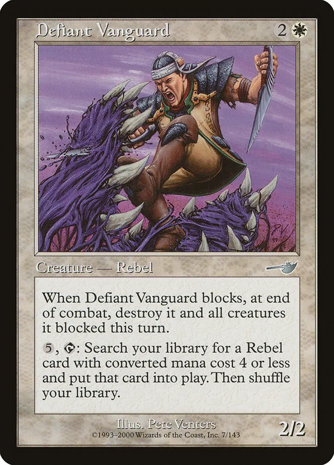 2000 Nemesis Defiant Vanguard uncommon #7 unlisted card image