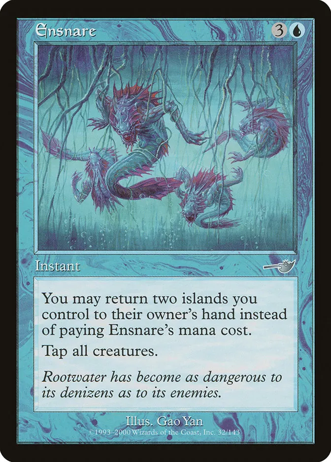 2000 Nemesis Ensnare uncommon #32 unlisted card image