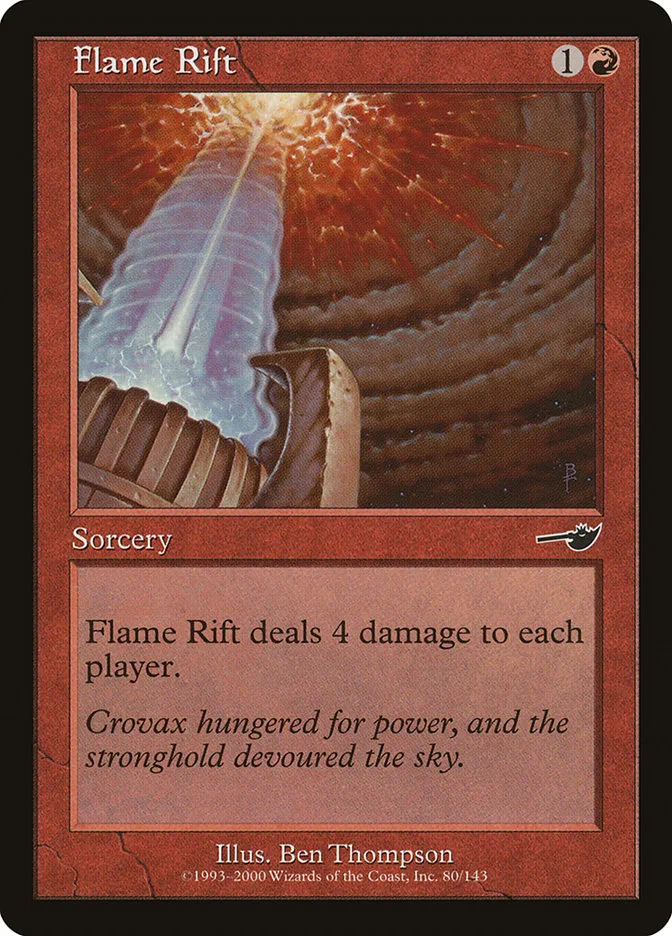 2000 Nemesis Flame Rift common #80 unlisted card image