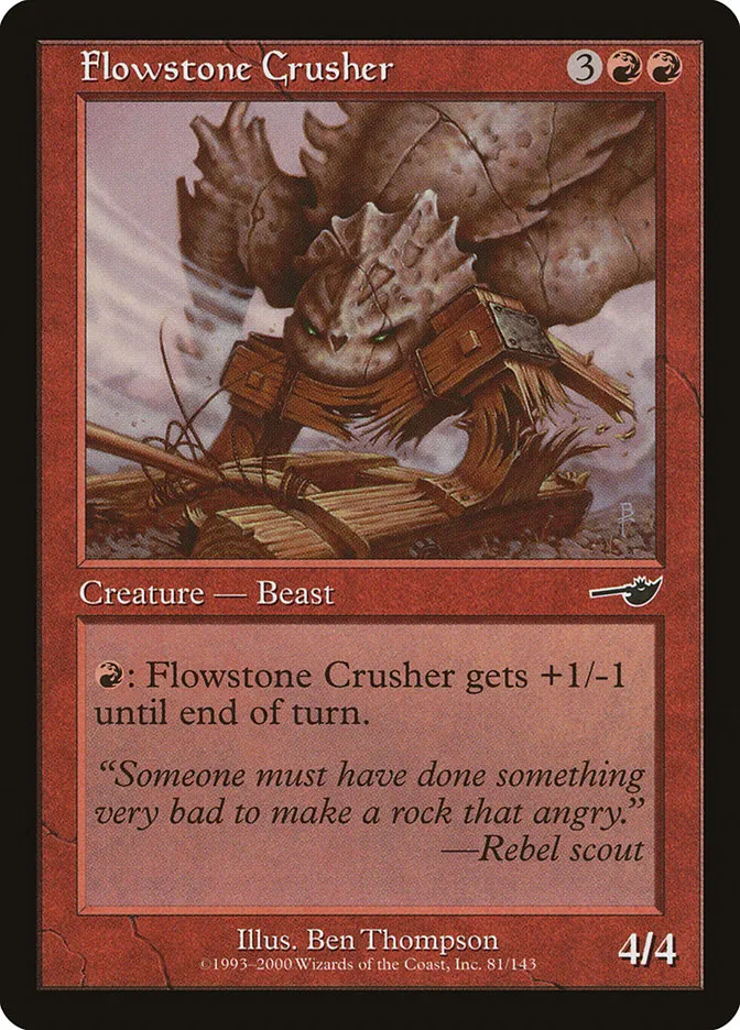 2000 Nemesis Flowstone Crusher common #81 unlisted card image