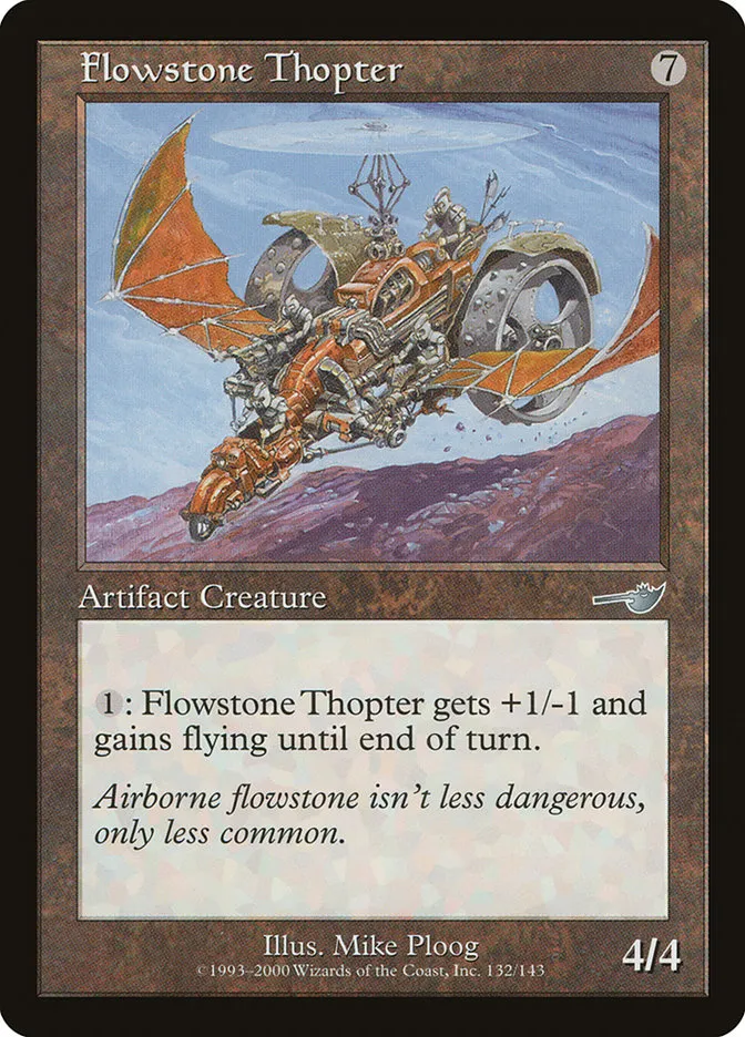 2000 Nemesis Flowstone Thopter uncommon #132 unlisted card image