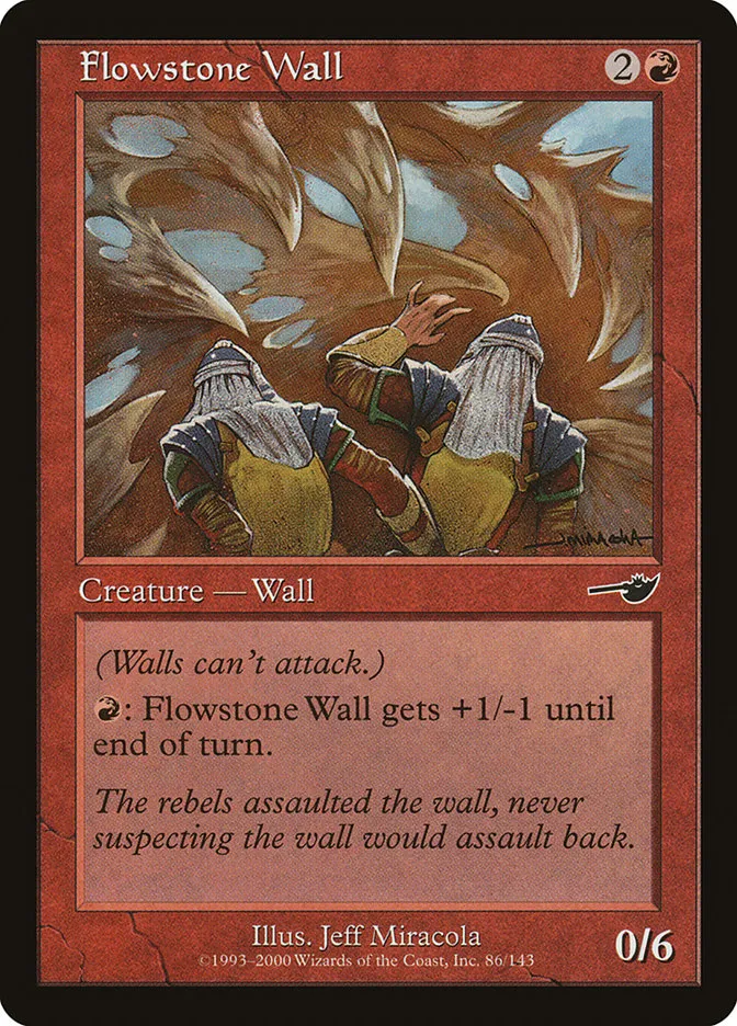 2000 Nemesis Flowstone Wall common #86 unlisted card image