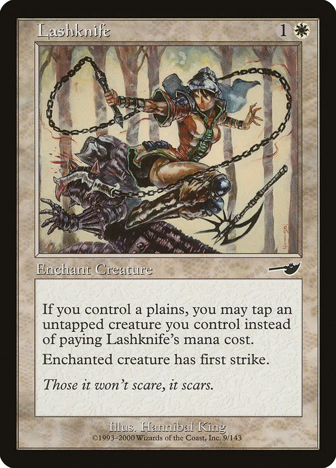 2000 Nemesis Lashknife common #9 unlisted card image