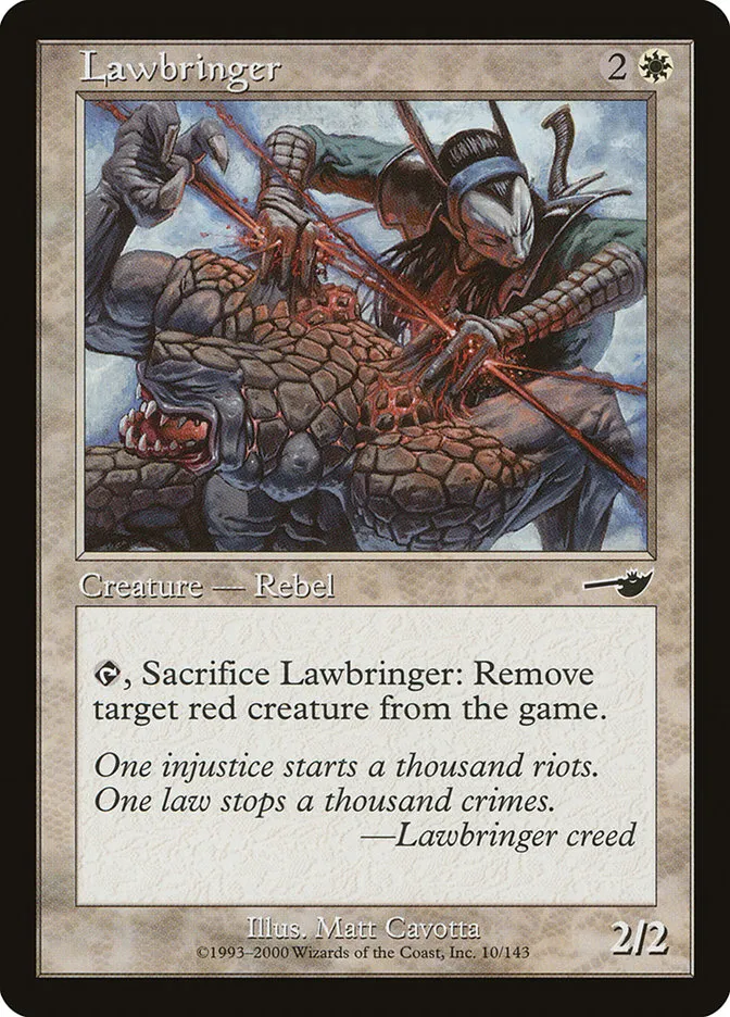 2000 Nemesis Lawbringer common #10 unlisted card image