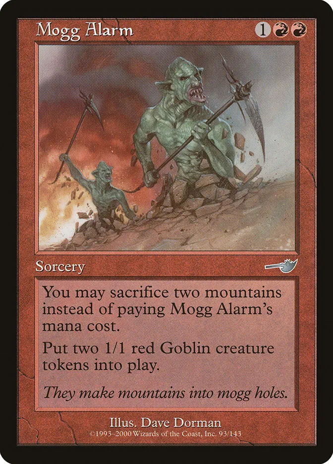 2000 Nemesis Mogg Alarm uncommon #93 unlisted card image