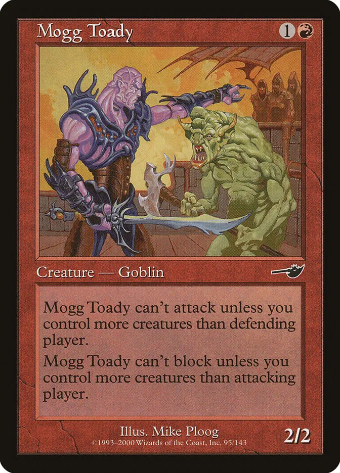 2000 Nemesis Mogg Toady common #95 unlisted card image