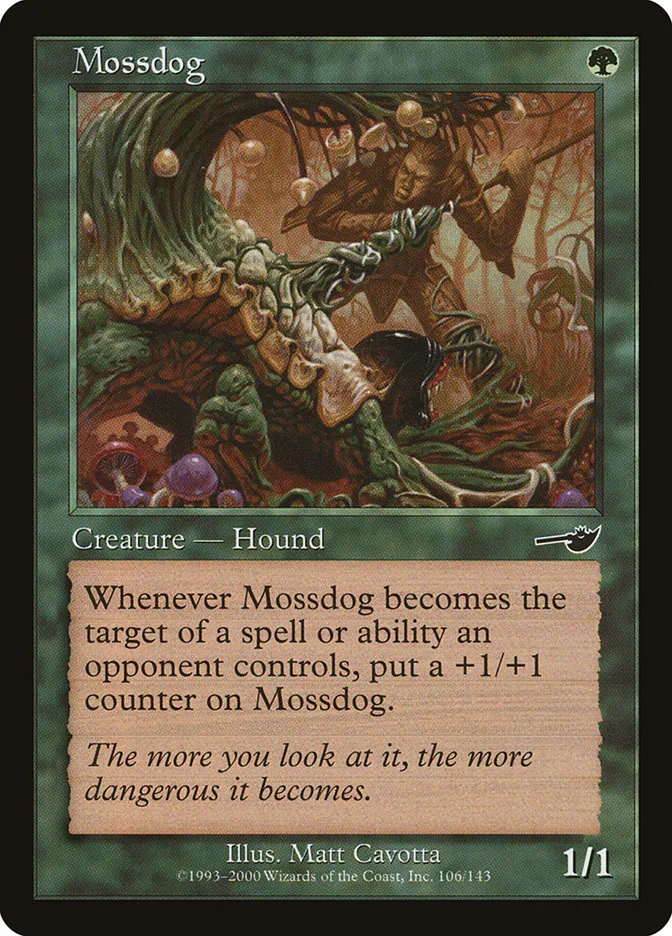 2000 Nemesis Mossdog common #106 unlisted card image