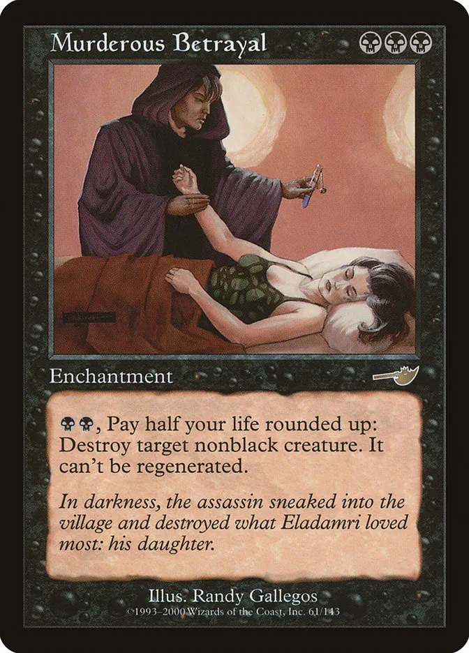 2000 Nemesis Murderous Betrayal rare #61 unlisted card image