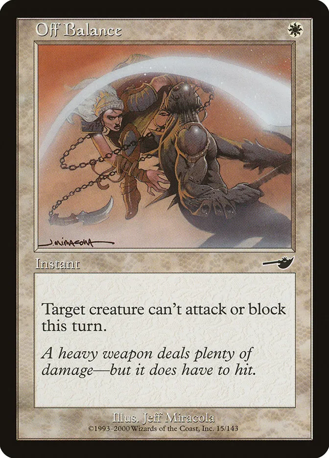2000 Nemesis Off Balance common #15 unlisted card image