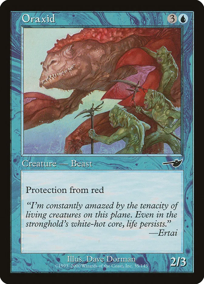 2000 Nemesis Oraxid common #35 unlisted card image
