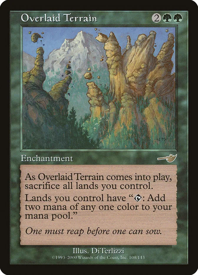 2000 Nemesis Overlaid Terrain rare #108 unlisted card image