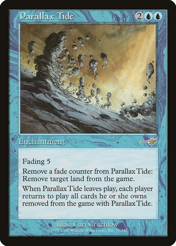 2000 Nemesis Parallax Tide rare #37 unlisted card image