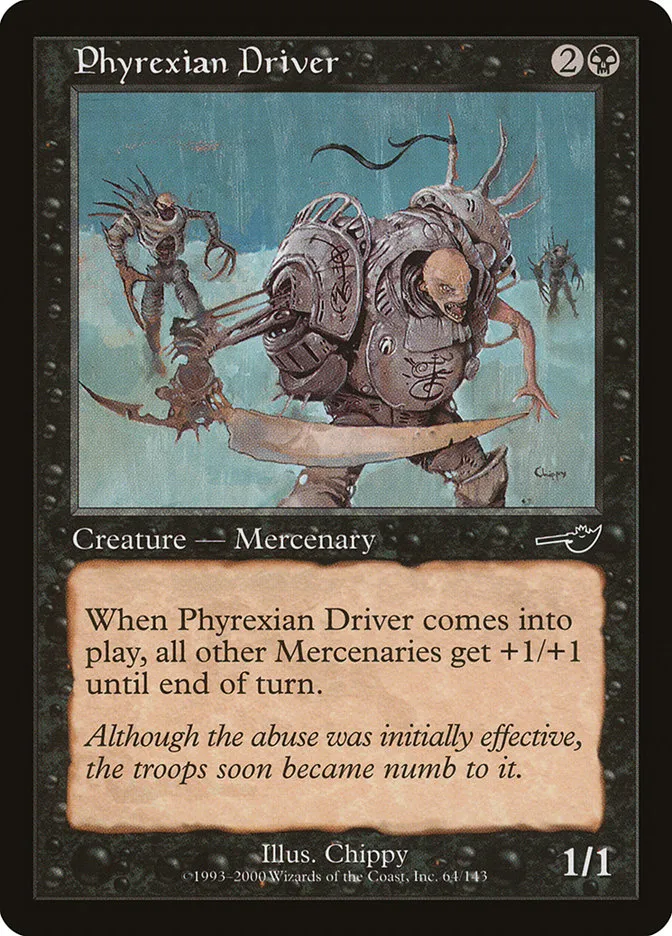 2000 Nemesis Phyrexian Driver common #64 unlisted card image