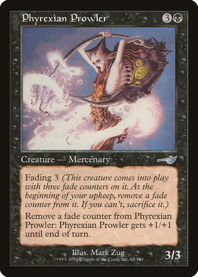 2000 Nemesis Phyrexian Prowler uncommon #65 unlisted card image