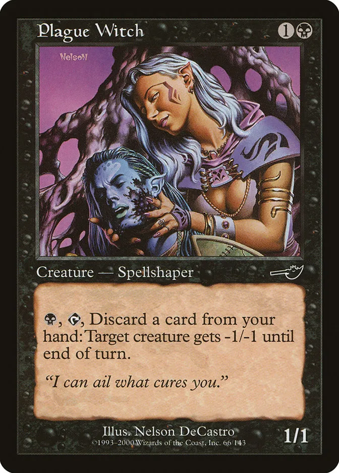 2000 Nemesis Plague Witch common #66 unlisted card image