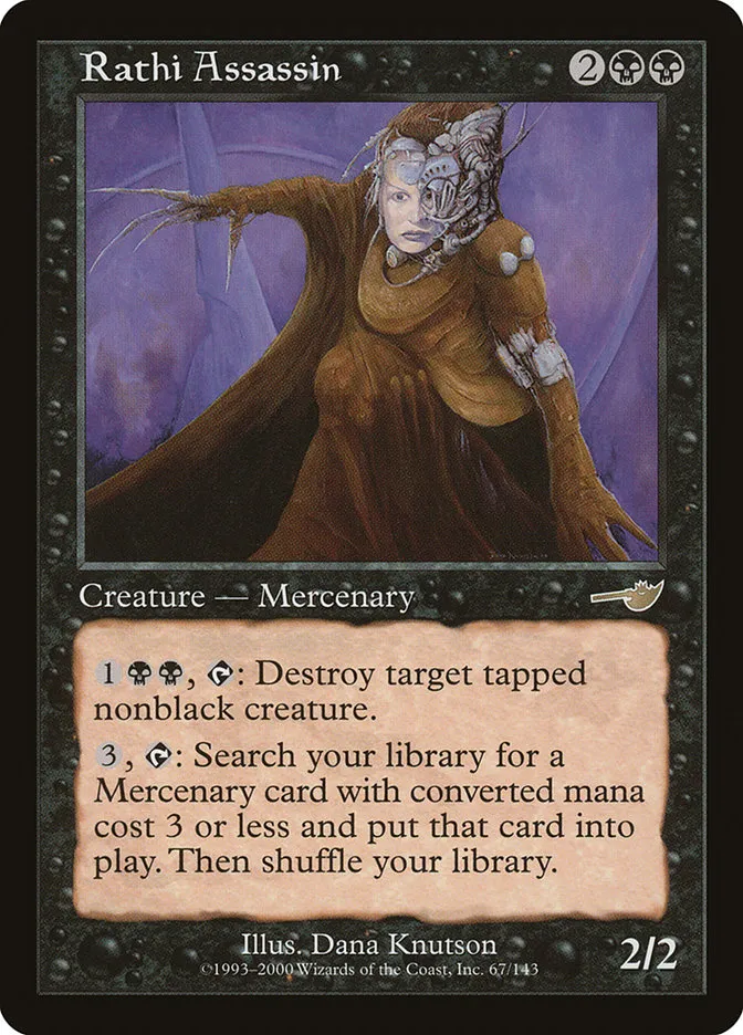 2000 Nemesis Rathi Assassin rare #67 unlisted card image