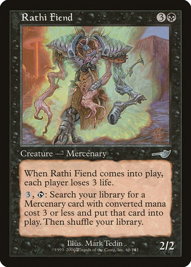 2000 Nemesis Rathi Fiend uncommon #68 unlisted card image