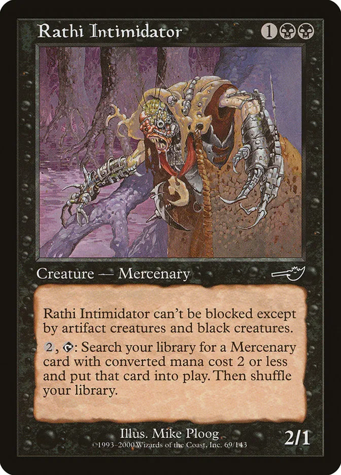 2000 Nemesis Rathi Intimidator common #69 unlisted card image