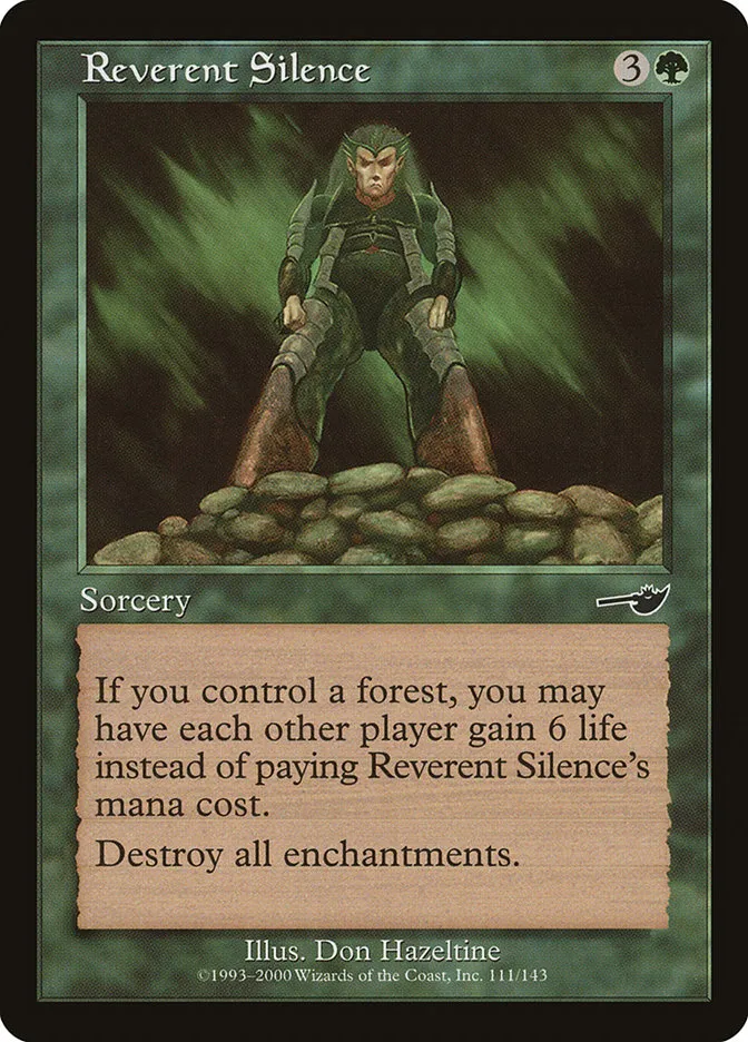 2000 Nemesis Reverent Silence common #111 unlisted card image
