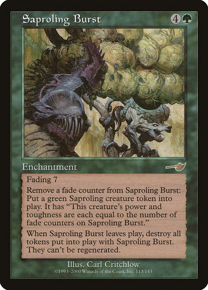 2000 Nemesis Saproling Burst rare #113 unlisted card image
