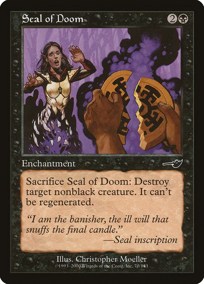 2000 Nemesis Seal of Doom common #70 unlisted card image