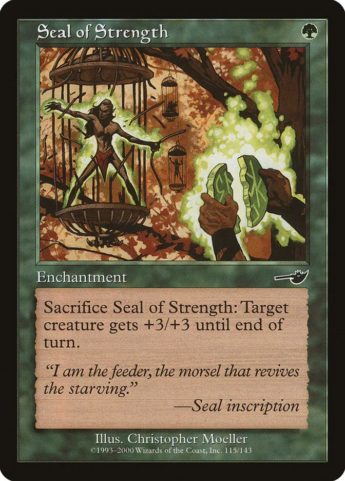 2000 Nemesis Seal of Strength common #115 unlisted card image