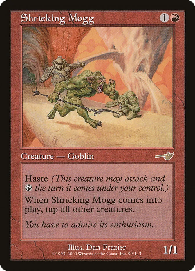 2000 Nemesis Shrieking Mogg rare #99 unlisted card image