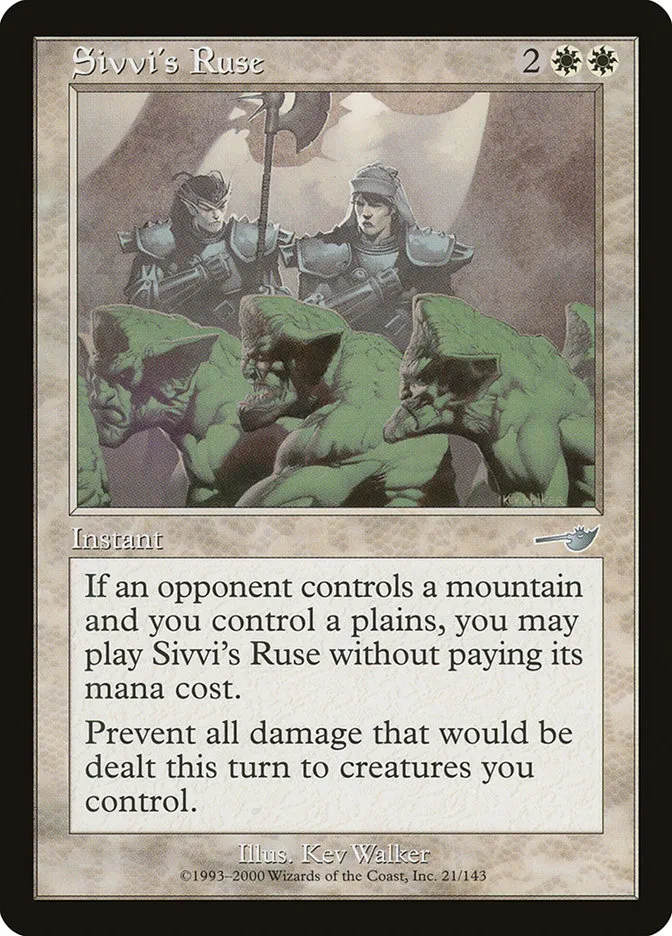 2000 Nemesis Sivvi's Ruse uncommon #21 unlisted card image