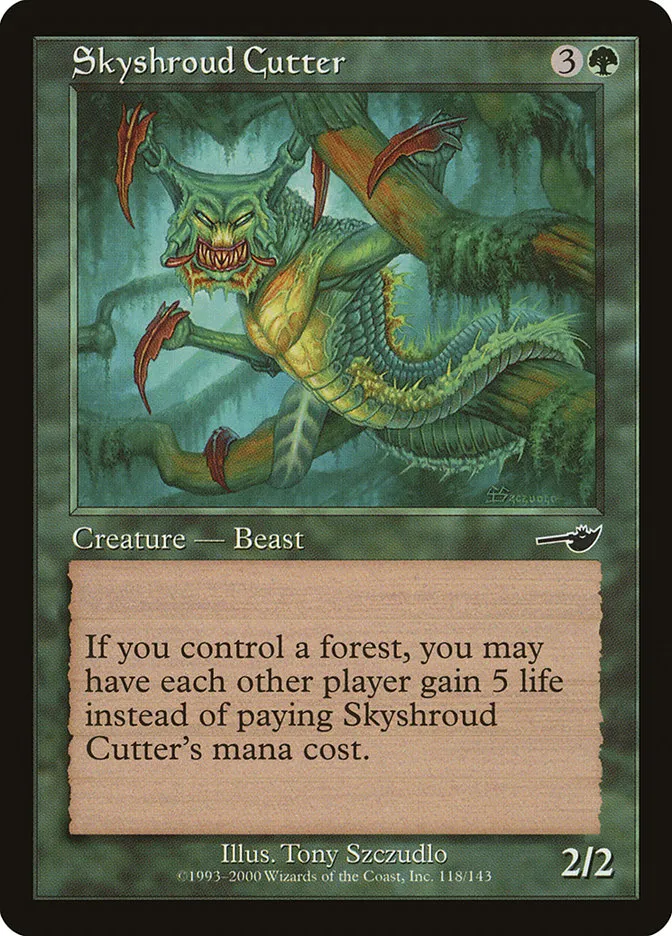 2000 Nemesis Skyshroud Cutter common #118 unlisted card image