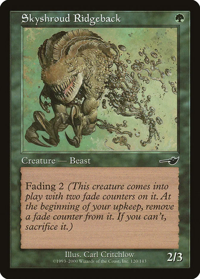 2000 Nemesis Skyshroud Ridgeback common #120 unlisted card image
