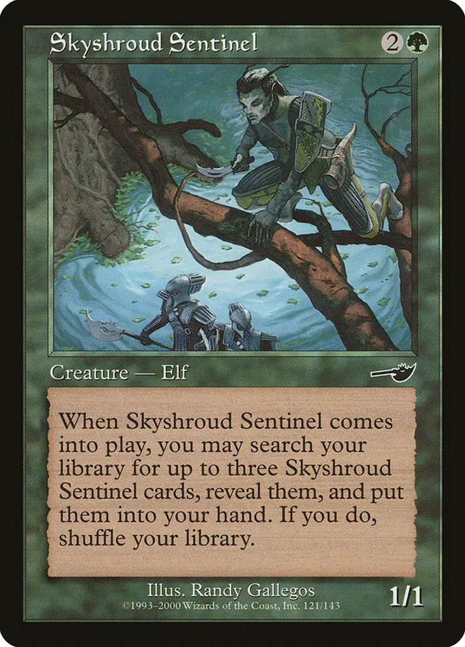 2000 Nemesis Skyshroud Sentinel common #121 unlisted card image