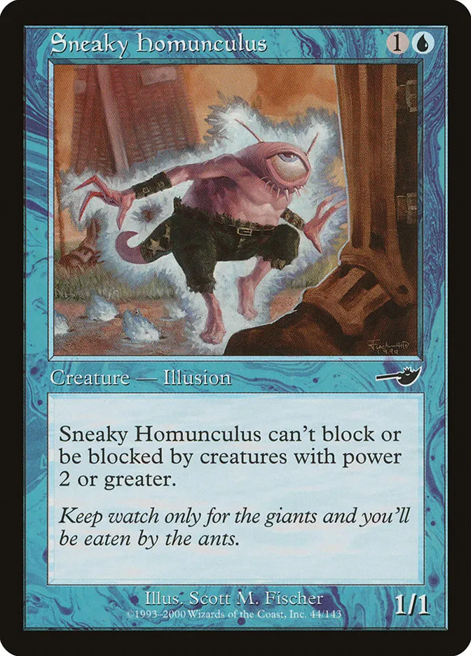 2000 Nemesis Sneaky Homunculus common #44 unlisted card image