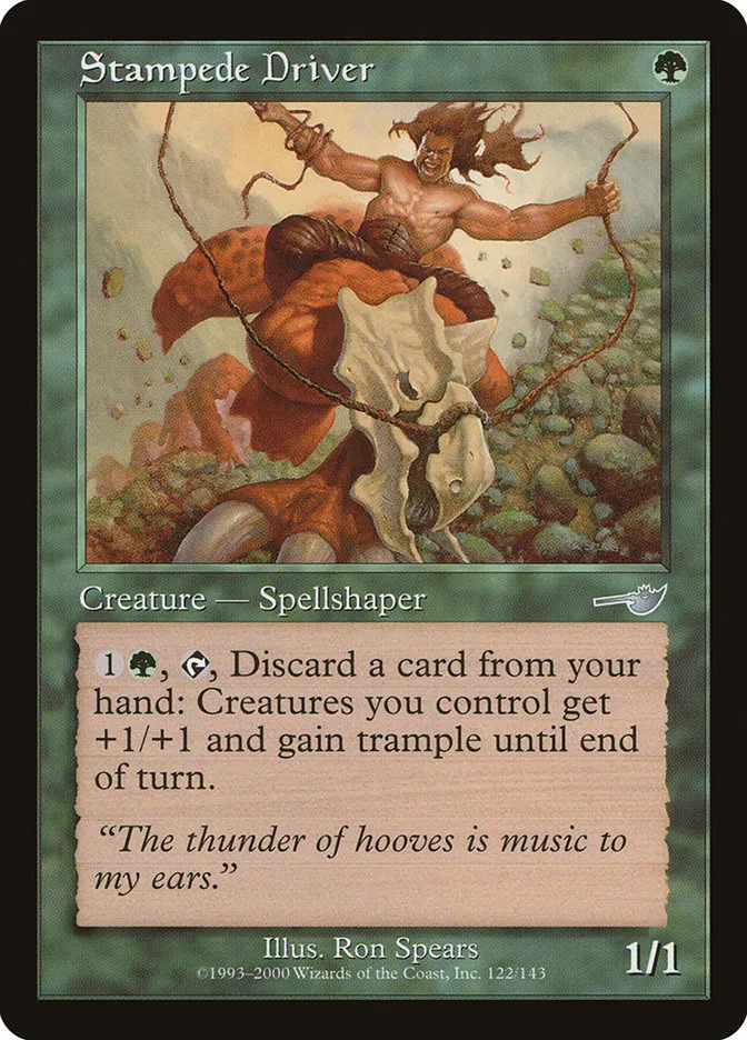 2000 Nemesis Stampede Driver uncommon #122 unlisted card image