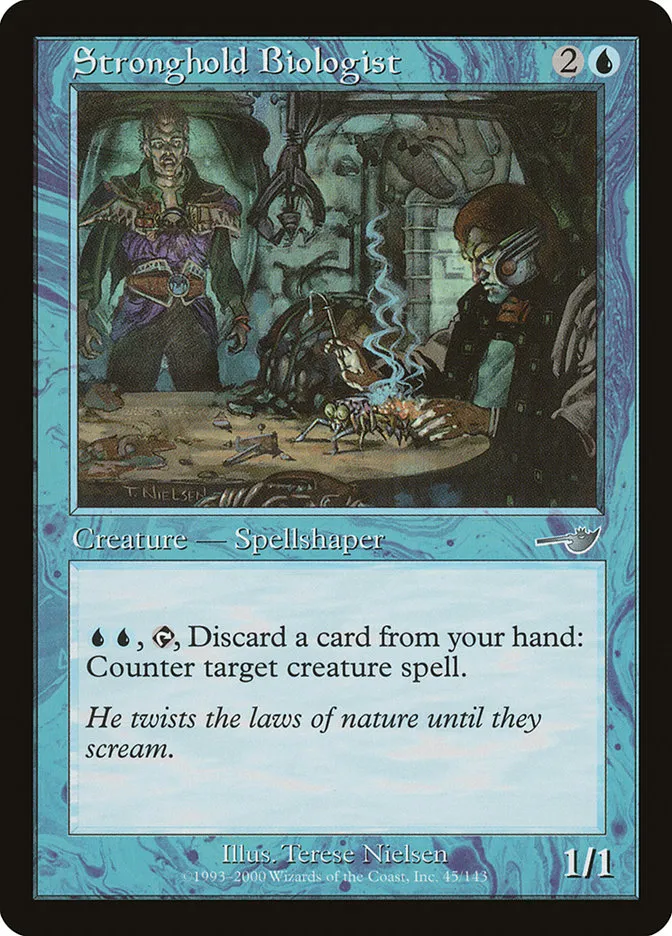2000 Nemesis Stronghold Biologist uncommon #45 unlisted card image