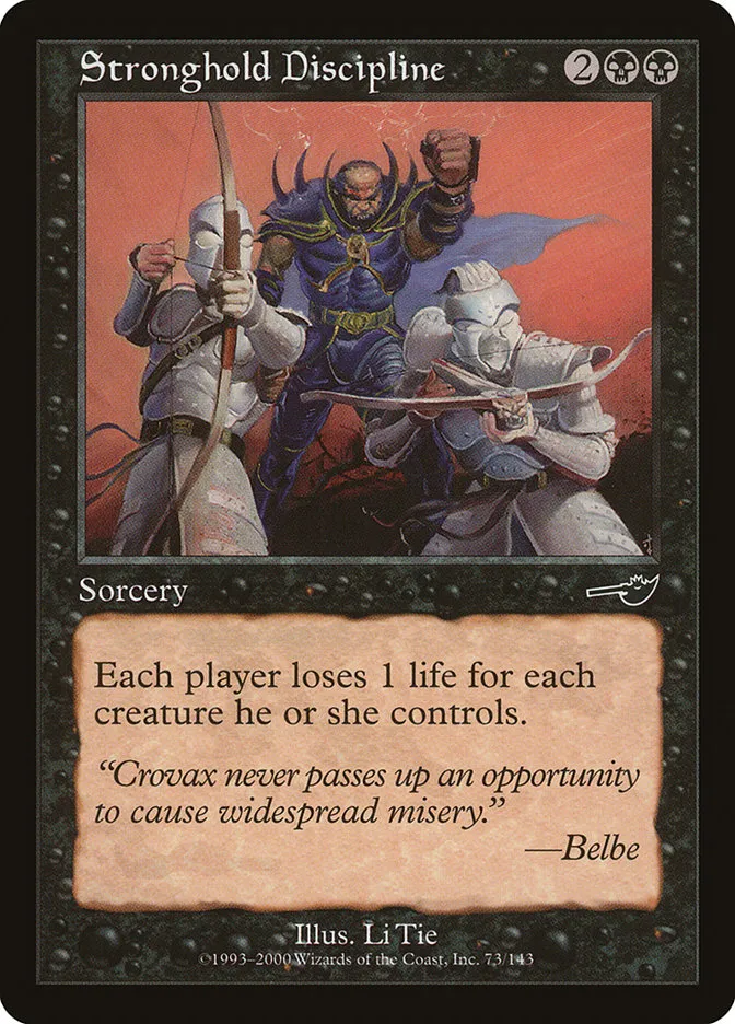 2000 Nemesis Stronghold Discipline common #73 unlisted card image