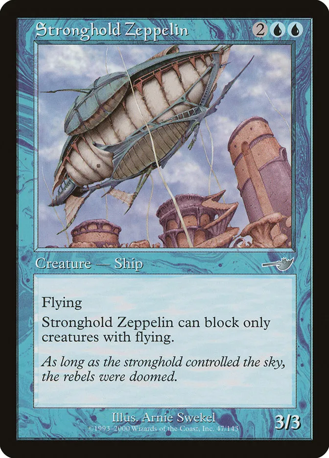 2000 Nemesis Stronghold Zeppelin uncommon #47 unlisted card image