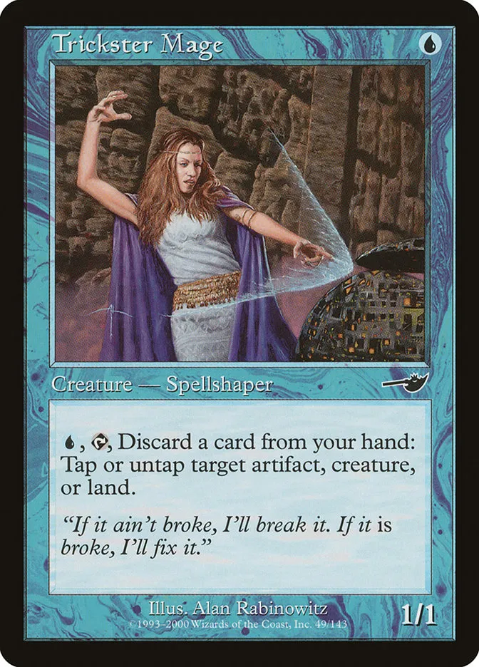 2000 Nemesis Trickster Mage common #49 unlisted card image