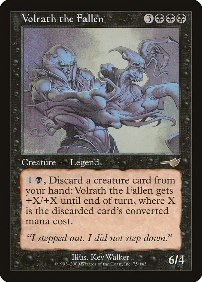 2000 Nemesis Volrath the Fallen rare #75 unlisted card image