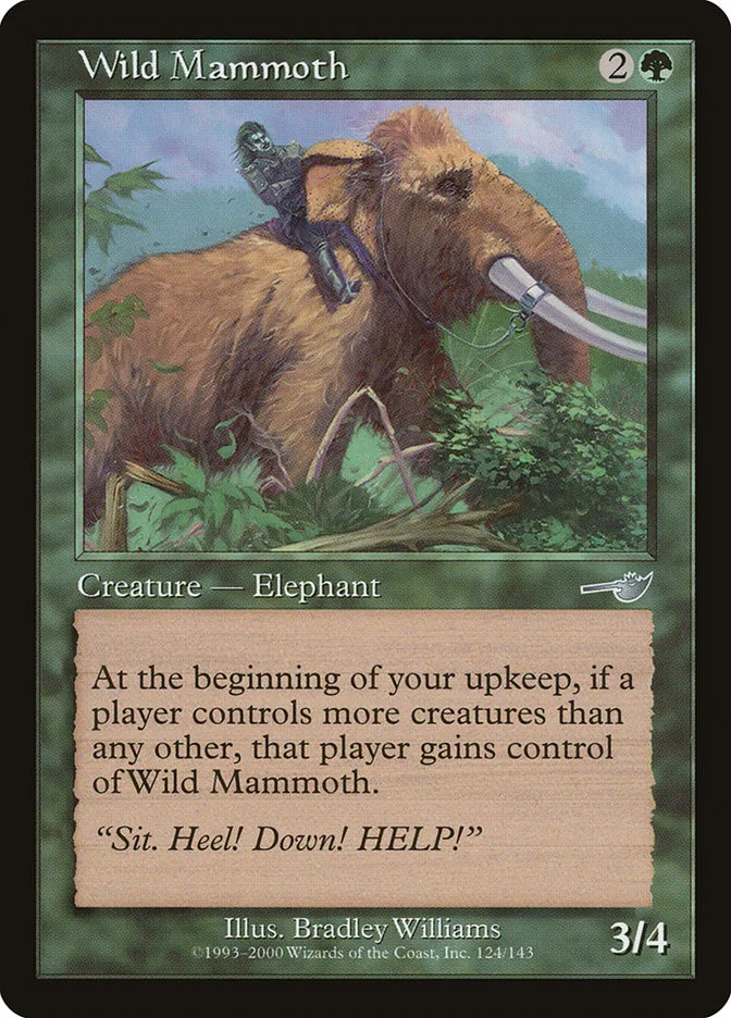 2000 Nemesis Wild Mammoth uncommon #124 unlisted card image