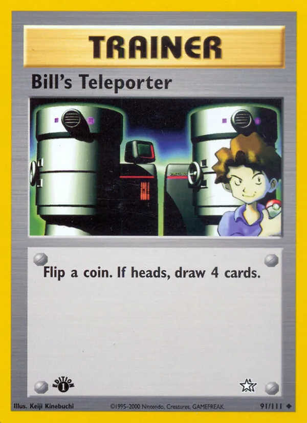 2000 Neo Genesis Bill's Teleporter #091/111 Uncommon card image