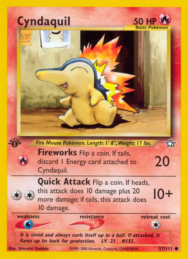 2000 Neo Genesis Cyndaquil #057/111 Common card image