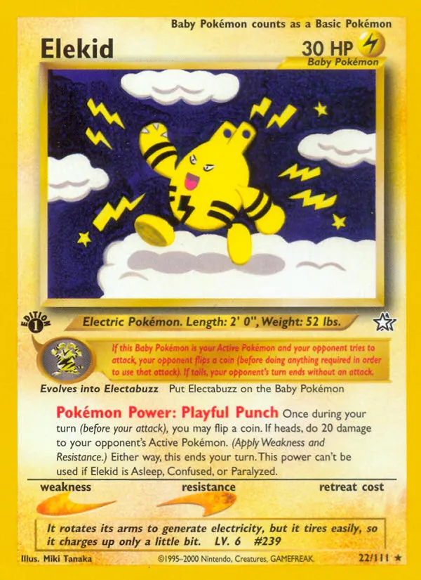 2000 Neo Genesis Elekid Rare #022/111 Rare card image