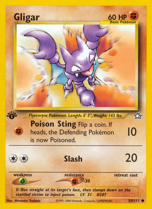 2000 Neo Genesis Gligar #059/111 Common card image