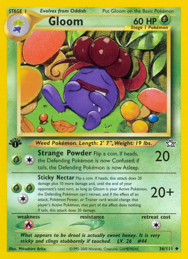 2000 Neo Genesis Gloom #036/111 Uncommon card image