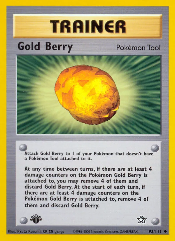 2000 Neo Genesis Gold Berry #093/111 Uncommon card image