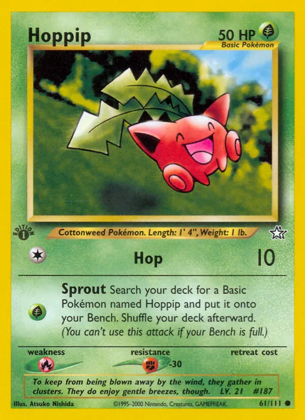 2000 Neo Genesis Hoppip Common #061/111 Common card image