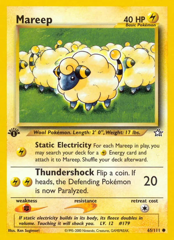 2000 Neo Genesis Mareep Common #065/111 Common card image