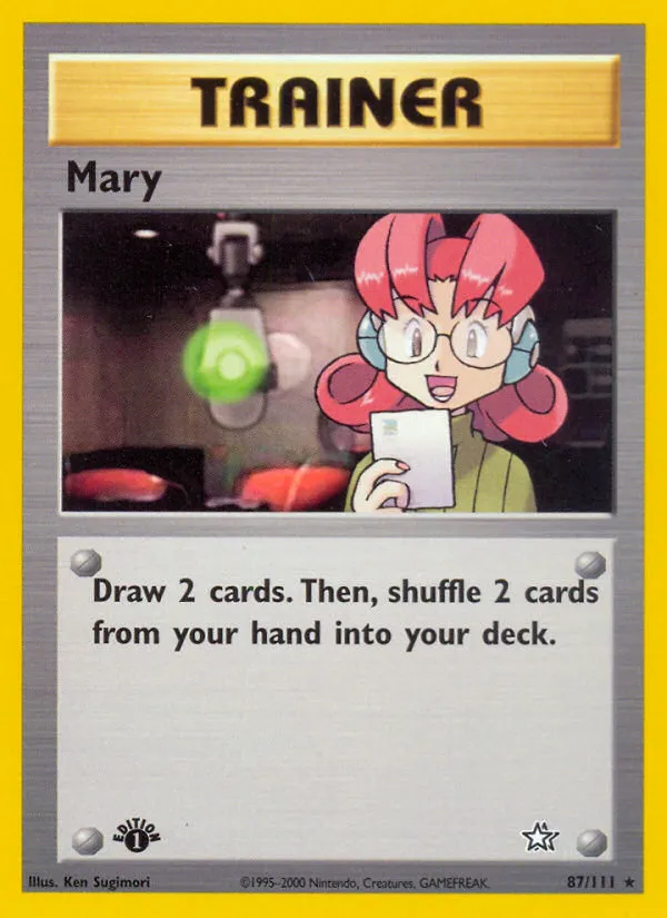 2000 Neo Genesis Mary Rare #087/111 Rare card image