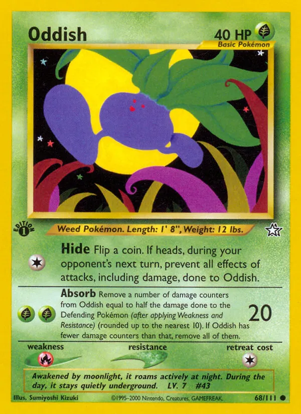 2000 Neo Genesis Oddish Common #068/111 Common card image